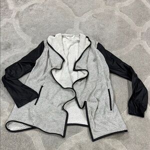 Jack by BB Dakota Black and White Color Block Cardigan